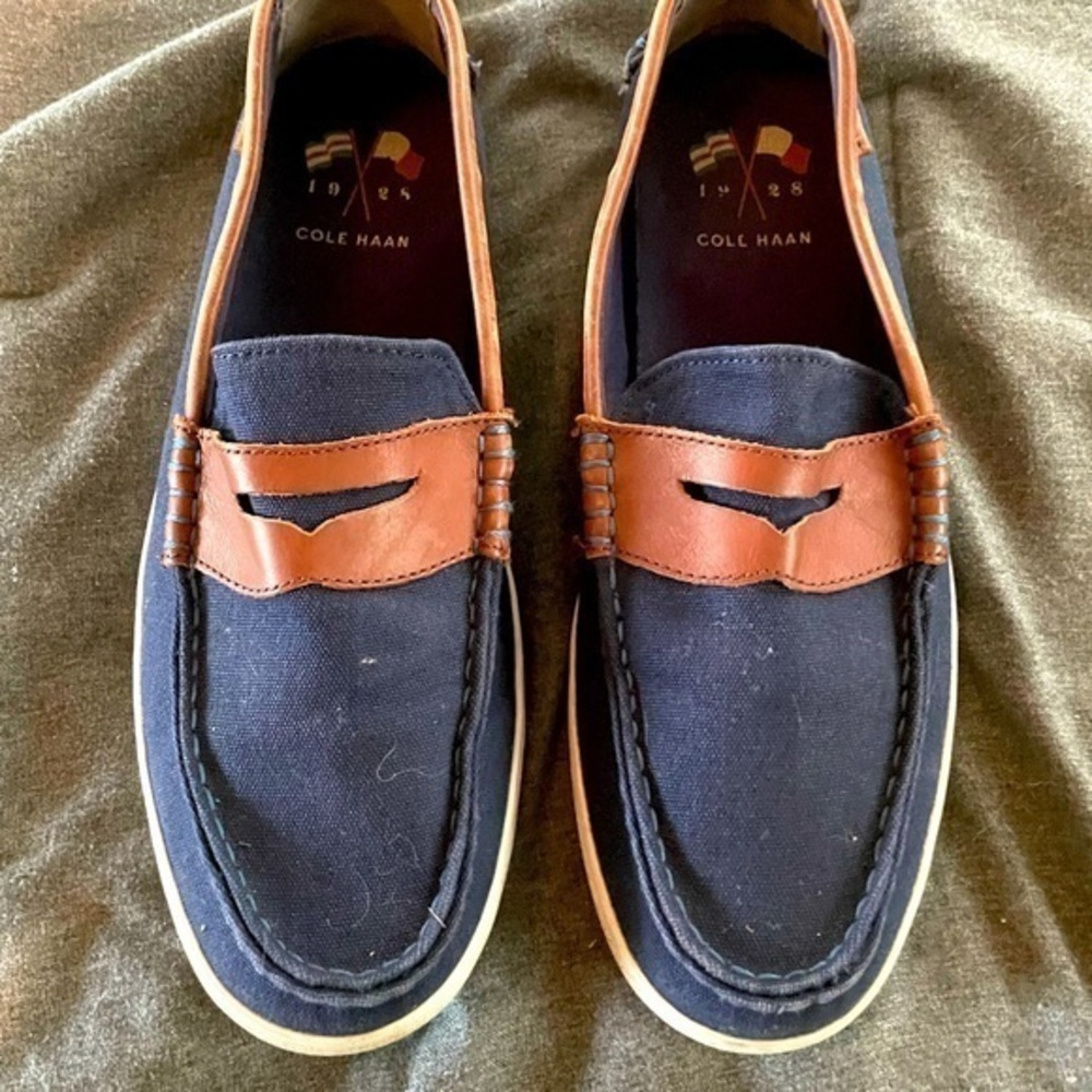 Cole Haan Nantucket Deck Boat Shoes Navy Blue Women Size 10